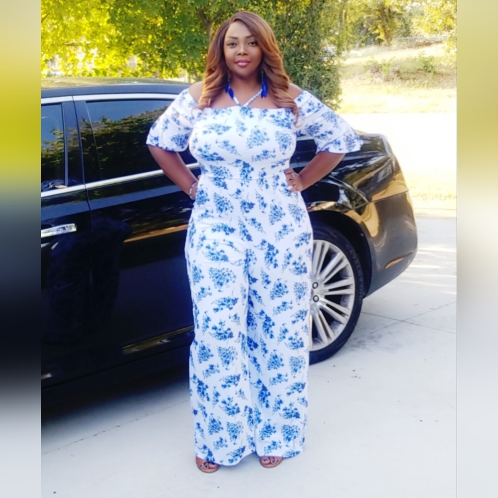 Blue& White Jumpsuit